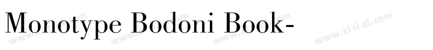 Monotype Bodoni Book字体转换